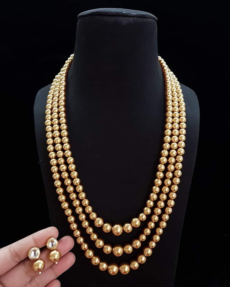 Golden Pearl Layered Necklace