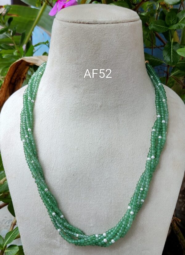 Emerald Green Multi-Strand Beads Necklace