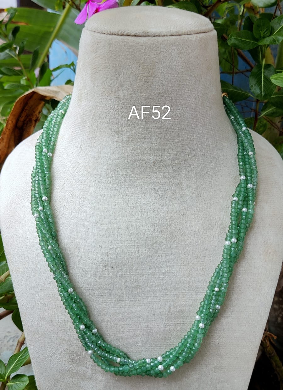 Emerald Green Multi-Strand Beads Necklace