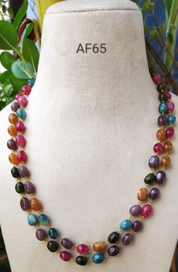 Rainbow Gemstone Beads Necklace