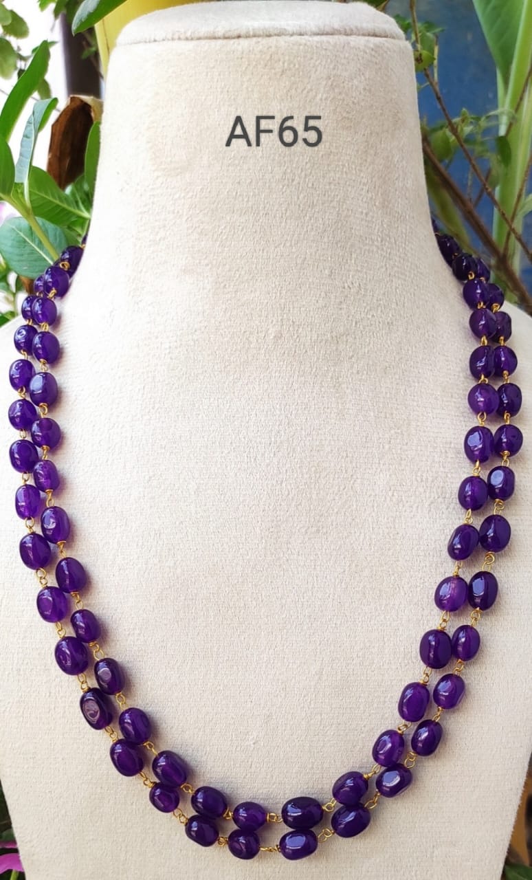 Amethyst Luxe Dual-Strand Beads Necklace