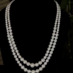 Elegance Duo White Pearl Necklace