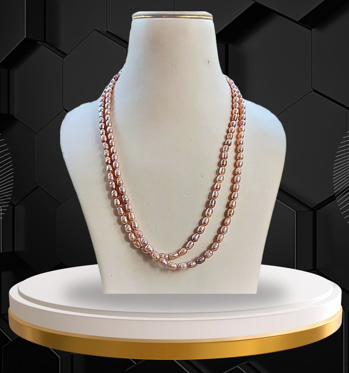 fresh water pearl two layer mala
