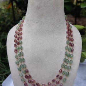 Pink and Green Strawberry Necklace