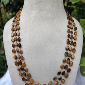 Triple-Strand Tiger’s Eye Necklace