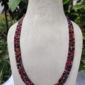 Multi-Color onex Tourmaline Beaded Necklace