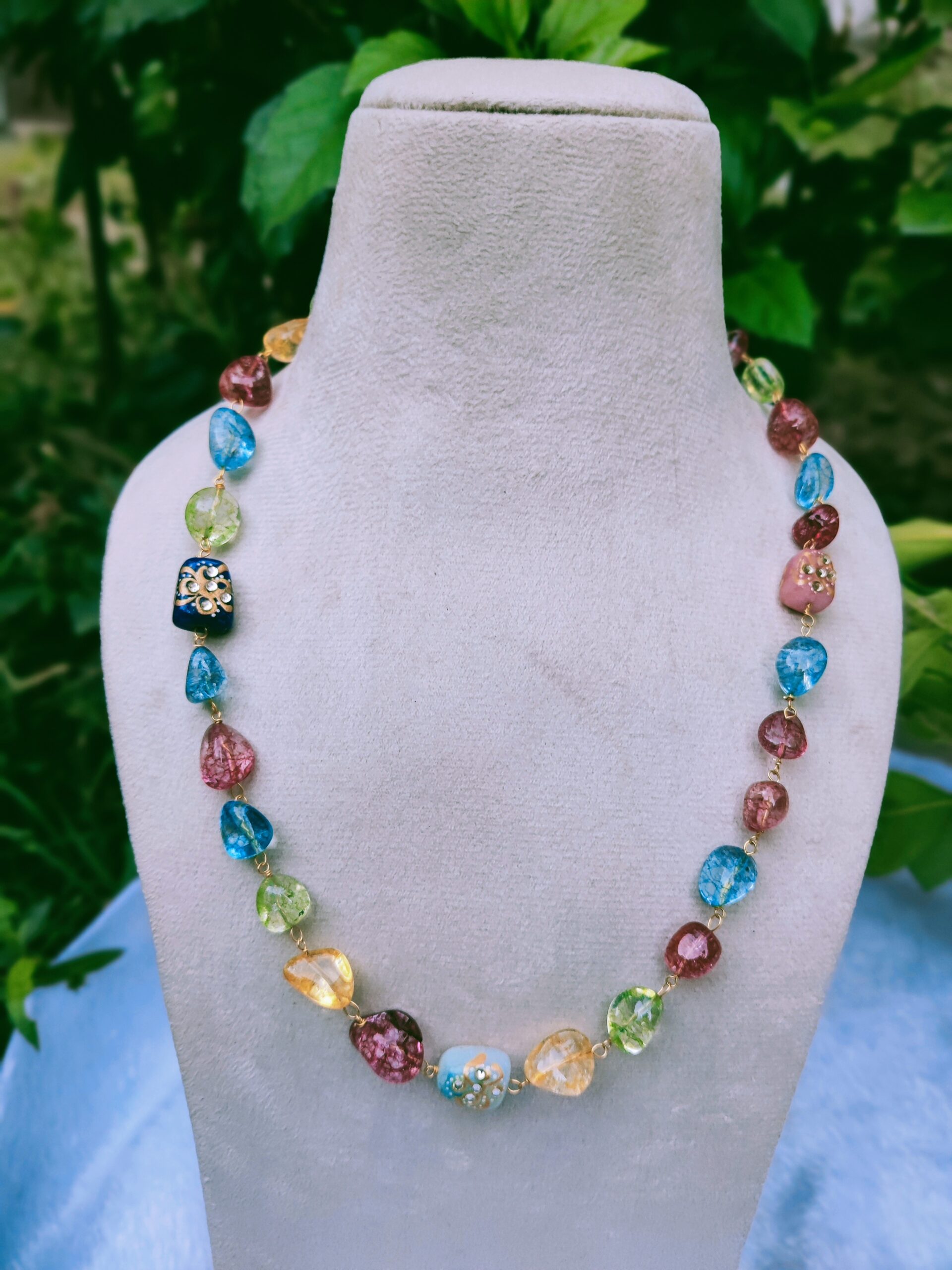 turmoline  Beaded Necklace