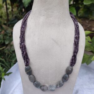 Watermelon Beads Statement Necklace