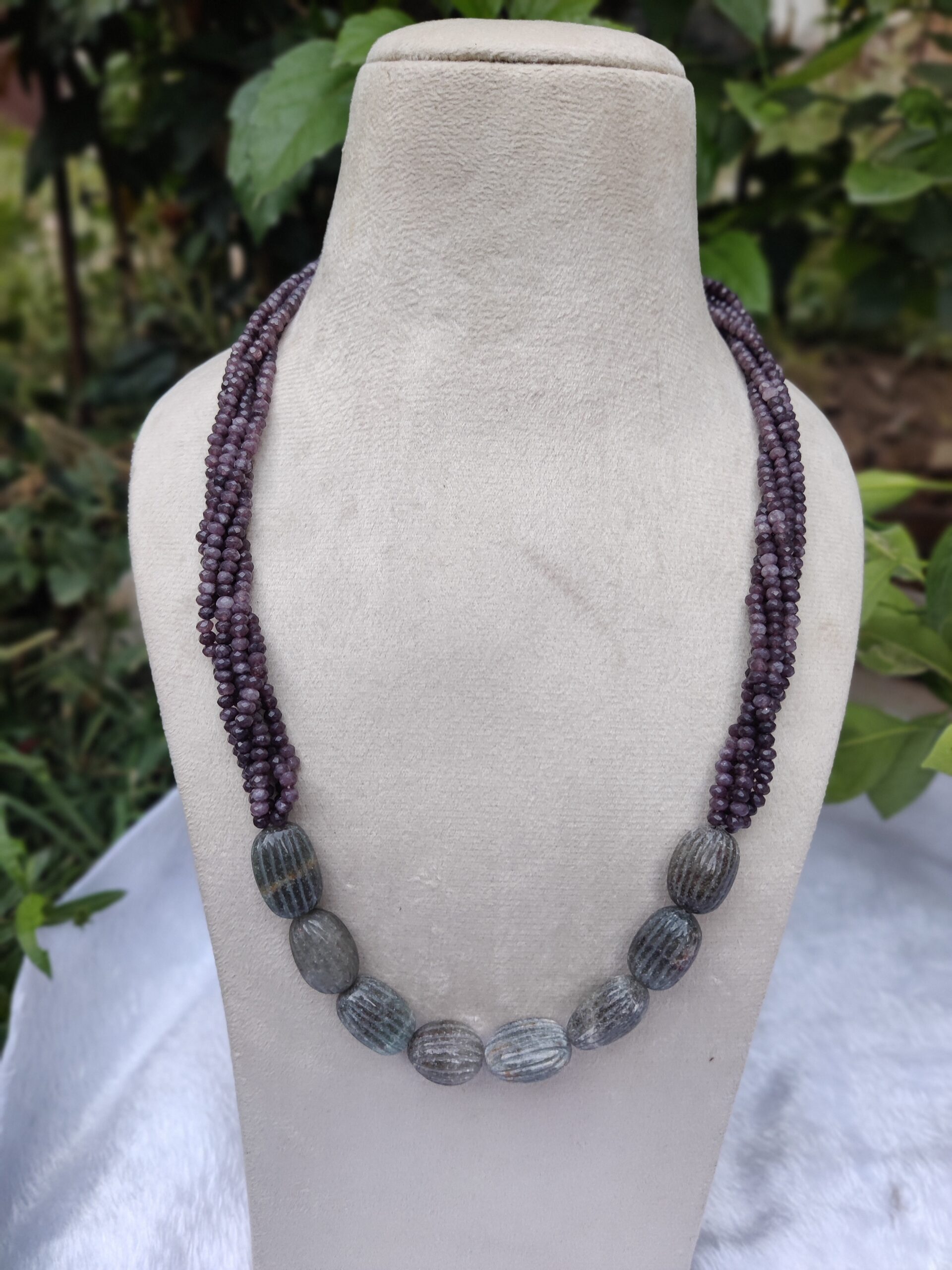 Watermelon Beads Statement Necklace