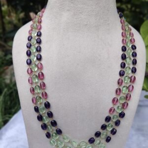 Three-Strand Gemstone Harmony Necklace