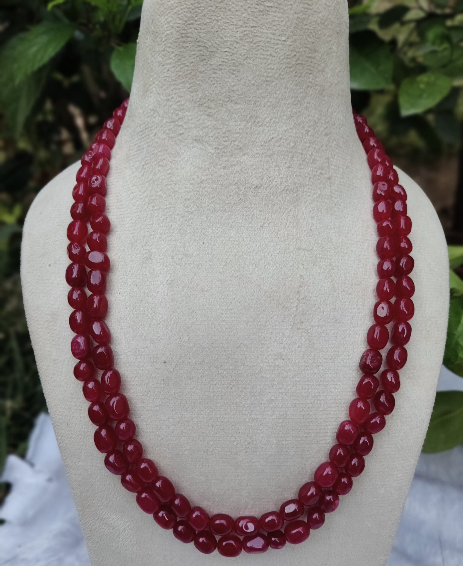 Double-Strand quartz Multi-Gemstone Necklace with Gold Links - Image 5