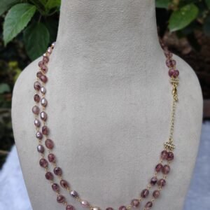 🍓 Pink Strawberry & Freshwater Pearl Necklace
